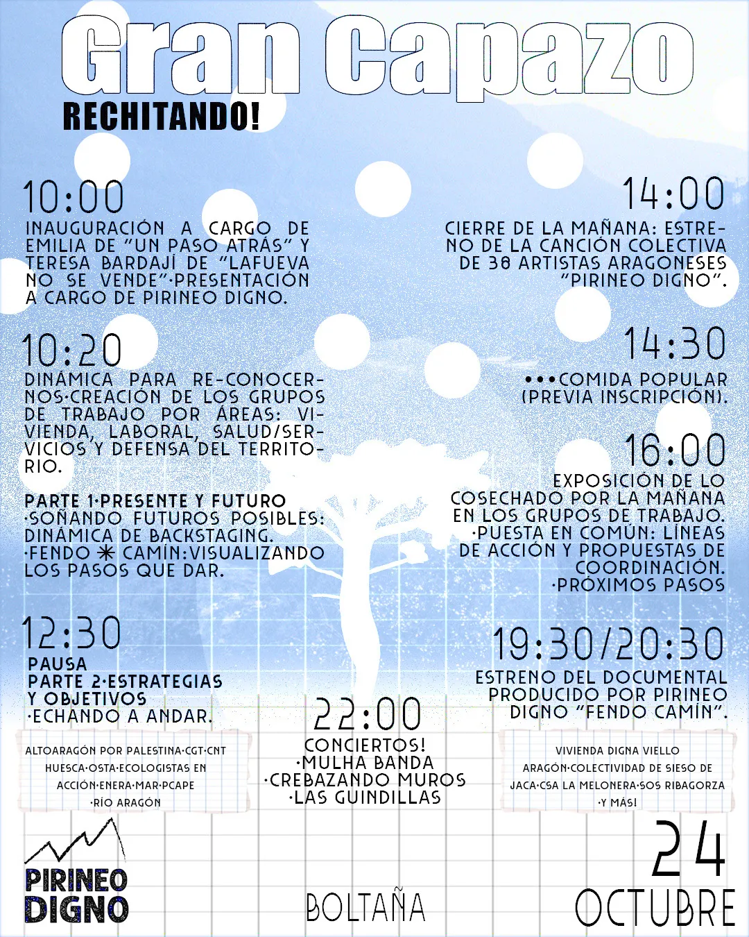 Cartel del Gran Capazo: primer encuentro popular del Alto Aragón, 24 de octubre en Boltaña